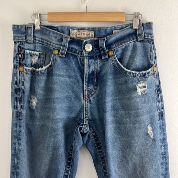 MEK Makaha Distressed Straight Leg Jeans - Picture 3 of 12